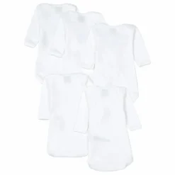 New Petit Bateau Lot 5 Bodies Croisés | Blanc