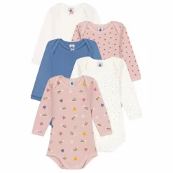 Petit Bateau Lot 5 Bodies Etoiles Filantes |