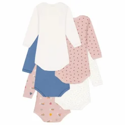 Petit Bateau Lot 5 Bodies Etoiles Filantes |