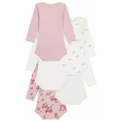 Petit Bateau Lot 5 Bodies Fleuris |