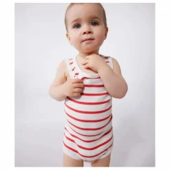 Petit Bateau Bodies, Combinaisons|Pyjamas Et Bodies|Lot 2 Bodies Marinière Coton Bio |