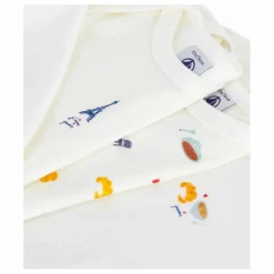 Petit Bateau Bodies, Combinaisons|Pyjamas Et Bodies|Lot 3 Bodies Paris Coton Bio |