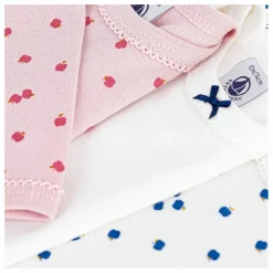 Petit Bateau Pyjamas Et Bodies|Premières Tenues|Lot 3 Bodies Pommes Coton Bio |