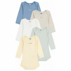 Petit Bateau Lot 5 Bodies Semainier Coton Bio |