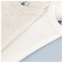 Petit Bateau Lot 3 Bodies Unis | Bleu Discount