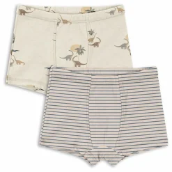 Konges Sløjd Lot 2 Boxers Dinosaures Coton Bio | Beige
