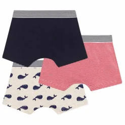 Enfant Petit Bateau Lot 3 Boxers Mobidic Coton Bio |