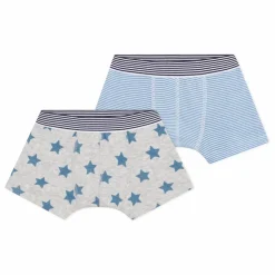 Best Petit Bateau Lot 2 Boxers Rayés | Bleu