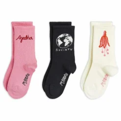 Mini Rodini Lot 3 Chaussettes Agatha Coton Bio | Rose Discount