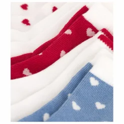 New Petit Bateau Lot 5 Chaussettes Cœur | Ecru