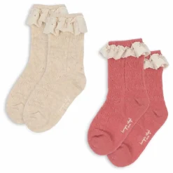 Online Konges Sløjd Lot 2 Chaussettes Pointelle | Rose