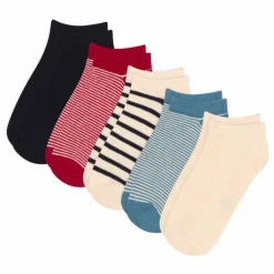 Clearance Petit Bateau Lot 5 Chaussettes Rayées | Ecru