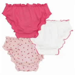 Hot Petit Bateau Lot 3 Culottes Bloomer Pommes Coton Bio | Rose