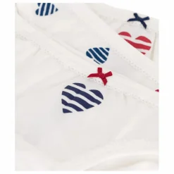 Enfant Petit Bateau Lot 3 Culottes Cœur Rayé Coton Bio |