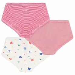 Enfant Petit Bateau Lot 3 Culottes Cœurs Coton Bio |