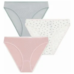 Femme Petit Bateau Lingerie, Chaussettes|Lot 3 Culottes Fleuries Coton Bio |