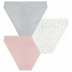 Femme Petit Bateau Lingerie, Chaussettes|Lot 3 Culottes Fleuries Coton Bio |