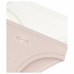 Petit Bateau Lot 2 Culottes Rayées Coton Bio | Vieux Rose