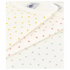 Petit Bateau Lot 3 Débardeurs Mini Cœurs | Ecru Sale
