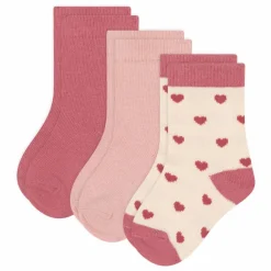 Enfant Petit Bateau Pyjamas, Sous-Vêtements|Nuit, Sous-Vêtements|Lot 3 Paires Chaussettes Cœurs Bébé |