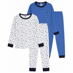 Petit Bateau Lot 2 Pyjamas Bords Contrastés | Bleu Outlet
