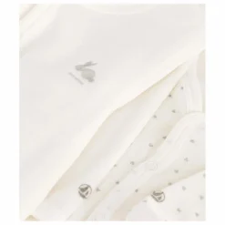 Discount Petit Bateau Lot 2 Pyjamas Dors Bien Velours | Blanc