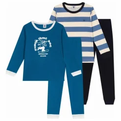 Hot Petit Bateau Lot 2 Pyjamas Super Slide Dog | Bleu