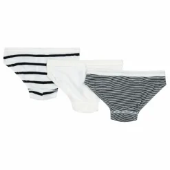 Petit Bateau Lot 3 Slips Marinière Coton Bio | Bleu Outlet
