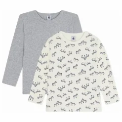 Enfant Petit Bateau Lot 2 T-shirts Zèbres |