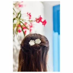 Sale Tartine et Chocolat Lot de 2 Barettes Hibiscus Paillettes | Ecru