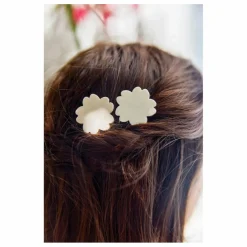 Sale Tartine et Chocolat Lot de 2 Barettes Hibiscus Paillettes | Ecru