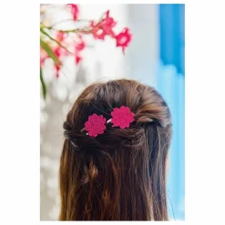 Tartine et Chocolat Lot de 2 Barettes Hibiscus Paillettes | Rose New