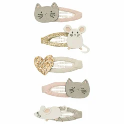 Mimi & Lula Lot de 5 Barrettes Chat | Rose