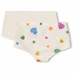 Enfant Molo Nuit, Sous-Vêtements|Nuit, Sous-Vêtements|Lot de 2 Culottes Jemma Cœurs Coton Bio |