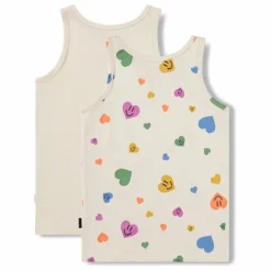 Enfant Molo Lot de 2 Débardeurs Jeanie Cœurs Coton Bio |