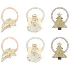 Mimi & Lula Lot de 6 Mini Chouchous Angel | Doré Hot