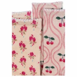 Enfant Konges Sløjd Lot de 2 Paires de Chaussettes Mi Hautes Cerises |