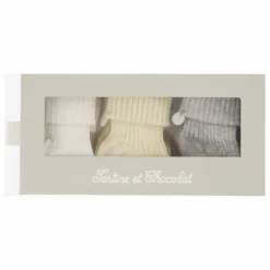 Clearance Tartine et Chocolat Lot de 3 Paires de Chaussettes | Ecru