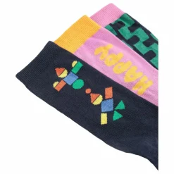 Femme Bobo Choses Lingerie, Chaussettes|Lot de 3 Paires de Chaussettes Happy Coton Bio - Collection Femme |