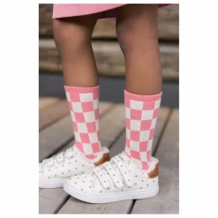 Bonton Lot de 2 Paires de Chaussettes Damier | Rose Sale