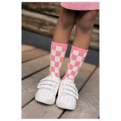 Bonton Lot de 2 Paires de Chaussettes Damier | Rose Sale