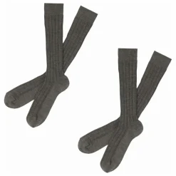 Femme FUB Lot de 2 Paires de Mi-Bas Côtelés Laine - Collection Femme |