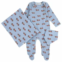 Outlet Bobo Choses Lot Pyjama Lange et Bavoir Voitures | Bleu