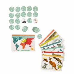 Moulin Roty Loto des animaux Autour du monde Multicolore Best