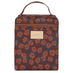 Best Nobodinoz Lunch bag isotherme Hyde Park Maroon Poppies | Brique