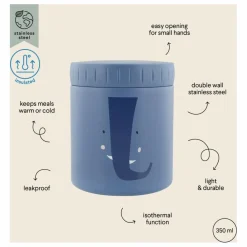Trixie Lunch box isotherme 350 ml Mrs Elephant | Bleu