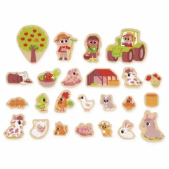 Janod Jeux Éducatifs|Magnets - La ferme - 24 pièces