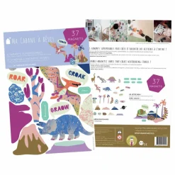 Ma Cabane à rêves Magnets Dinosaures Multicolore