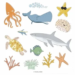 Ferflex Jeux Éducatifs|Magnets Océan - Set de 51