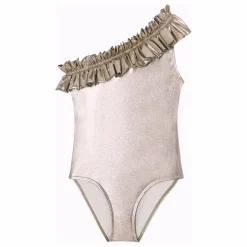 Clearance Lison Paris Maillot de Bain 1 Pièce Vénus Asymétrique Métallisé | Or rose